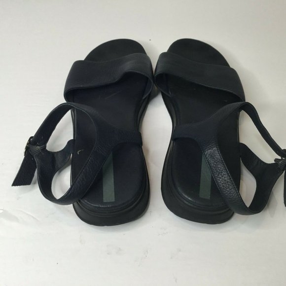EasySpirit Womens Black Leather Ankle Strap Sandal - Picture 3 of 4